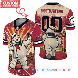Tampa Bay Buccaneers Stay Puft Marshmallow Man with Super Bowl Trophy Retro Sailor Comic Custom Football Jersey