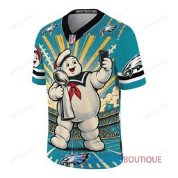 Philadelphia Eagles Stay Puft Marshmallow Man with Super Bowl Trophy Retro Sailor Comic Custom Football Jersey