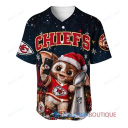 Kansas City Chiefs Gremlins with Super Bowl Trophy Custom Football Jersey