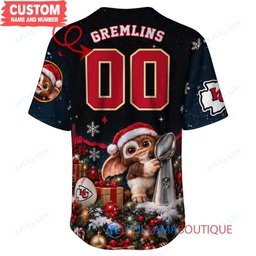 Kansas City Chiefs Gremlins with Super Bowl Trophy Custom Football Jersey
