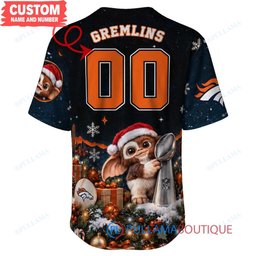 Denver Broncos Gremlins with Super Bowl Trophy Custom Football Jersey
