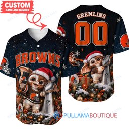 Cleveland Browns Gremlins with Super Bowl Trophy Custom Football Jersey