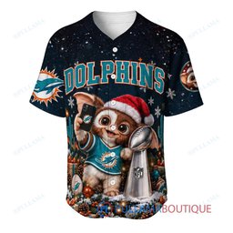 Miami Dolphins Gremlins with Super Bowl Trophy Custom Football Jersey