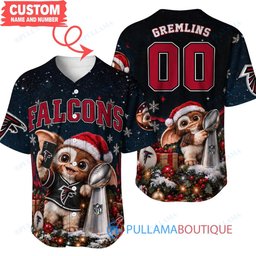 Atlanta Falcons Gremlins with Super Bowl Trophy Custom Football Jersey