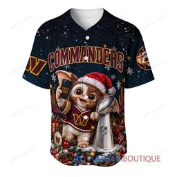 Washington Commanders Gremlins with Super Bowl Trophy Custom Football Jersey