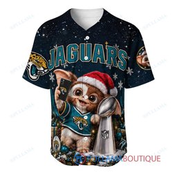 Jacksonville Jaguars Gremlins with Super Bowl Trophy Custom Football Jersey