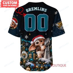 Jacksonville Jaguars Gremlins with Super Bowl Trophy Custom Football Jersey