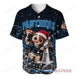 Carolina Panthers Gremlins with Super Bowl Trophy Custom Football Jersey