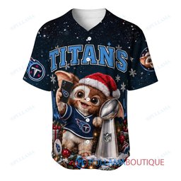 Tennessee Titans Gremlins with Super Bowl Trophy Custom Football Jersey