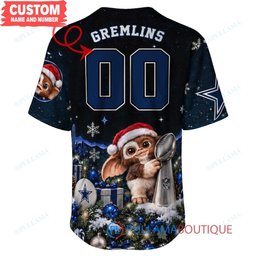 Dallas Cowboys Gremlins with Super Bowl Trophy Custom Football Jersey