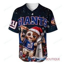 New York Giants Gremlins with Super Bowl Trophy Custom Football Jersey