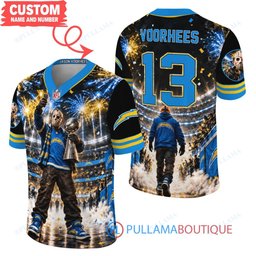 Los Angeles Chargers Jason Voorhees Friday the 13th with Super Bowl Trophy Night Victory Custom Football Jersey