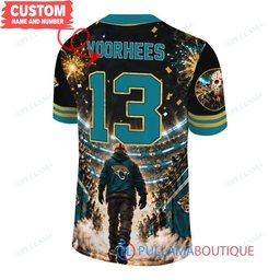 Jacksonville Jaguars Jason Voorhees Friday the 13th with Super Bowl Trophy Night Victory Custom Football Jersey