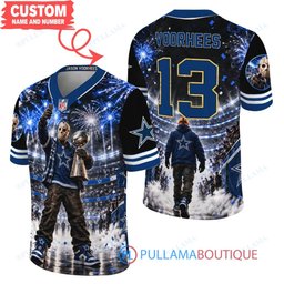 Dallas Cowboys Jason Voorhees Friday the 13th with Super Bowl Trophy Night Victory Custom Football Jersey