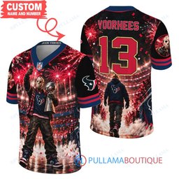 Houston Texans Jason Voorhees Friday the 13th with Super Bowl Trophy Night Victory Custom Football Jersey