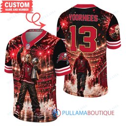 Tampa Bay Buccaneers Jason Voorhees Friday the 13th with Super Bowl Trophy Night Victory Custom Football Jersey