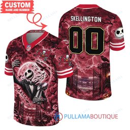 Tampa Bay Buccaneers Jack Skellington The Nightmare Before Christmas with Super Bowl Trophy Midnight Gate Custom Football Jersey