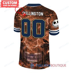 Chicago Bears Jack Skellington The Nightmare Before Christmas with Super Bowl Trophy Midnight Gate Custom Football Jersey