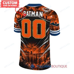 Denver Broncos Batman with Super Bowl Trophy Gridiron Heroes Custom Football Jersey