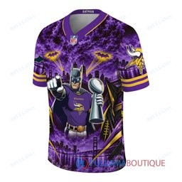 Minnesota Vikings Batman with Super Bowl Trophy Gridiron Heroes Custom Football Jersey