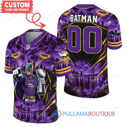 Minnesota Vikings Batman with Super Bowl Trophy Gridiron Heroes Custom Football Jersey