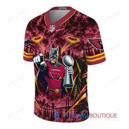 Arizona Cardinals Batman with Super Bowl Trophy Gridiron Heroes Custom Football Jersey