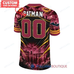 Arizona Cardinals Batman with Super Bowl Trophy Gridiron Heroes Custom Football Jersey