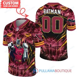 Arizona Cardinals Batman with Super Bowl Trophy Gridiron Heroes Custom Football Jersey