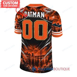 Cincinnati Bengals Batman with Super Bowl Trophy Gridiron Heroes Custom Football Jersey