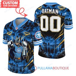 Tennessee Titans Batman with Super Bowl Trophy Gridiron Heroes Custom Football Jersey