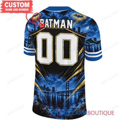 Indianapolis Colts Batman with Super Bowl Trophy Gridiron Heroes Custom Football Jersey