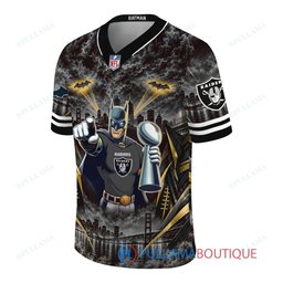 Las Vegas Raiders Batman with Super Bowl Trophy Gridiron Heroes Custom Football Jersey