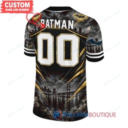 Las Vegas Raiders Batman with Super Bowl Trophy Gridiron Heroes Custom Football Jersey
