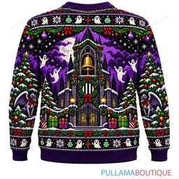 Beetlejuice Haunted Christmas Bells ugly christmas sweater