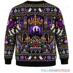 Beetlejuice Haunted Christmas Ballroom ugly christmas sweater