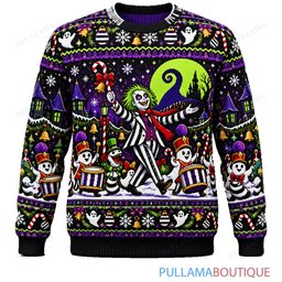Beetlejuice Haunted Christmas Parade ugly christmas sweater