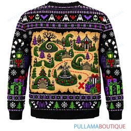 Beetlejuice Christmas Treasure Chest ugly christmas sweater