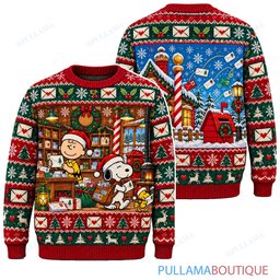 Snoopy Joe Cool Letters To Santa Post Office ugly christmas sweater