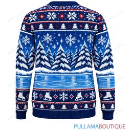 Snoopy Joe Cool Frozen Pond Skating ugly christmas sweater