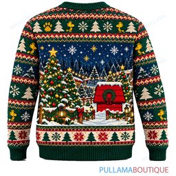 Snoopy Joe Cool Christmas Tree Lot Adventure ugly christmas sweater