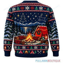 Snoopy Joe Cool Christmas Campfire Stars ugly christmas sweater