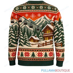 Snoopy Joe Cool Retro Ski Lodge ugly christmas sweater
