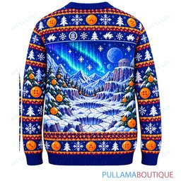 Son Goku Dragon Ball Saiyan Snow Battle ugly christmas sweater
