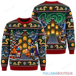 Son Goku Dragon Ball Seven Dragon Balls Advent Shrine ugly christmas sweater