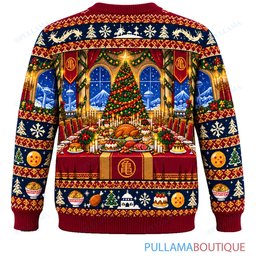 Son Goku Dragon Ball Christmas Food Feast ugly christmas sweater