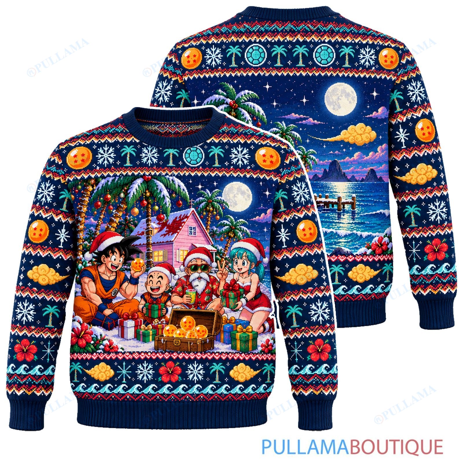 Son Goku Dragon Ball Kame House Christmas ugly christmas sweater
