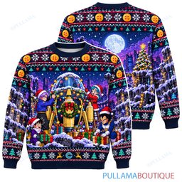 Son Goku Dragon Ball Trunks Time Machine Christmas ugly christmas sweater