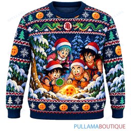 Son Goku Dragon Ball Dragon Radar Treasure Hunt ugly christmas sweater