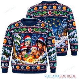 Son Goku Dragon Ball Dragon Radar Treasure Hunt ugly christmas sweater