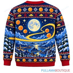 Son Goku Dragon Ball Nimbus Sleigh Ride ugly christmas sweater